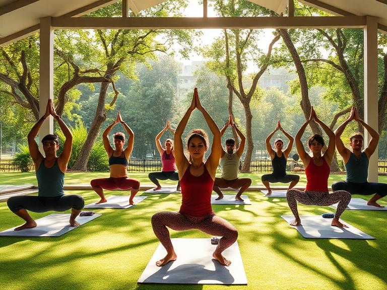 outdoor yoga in Chennai